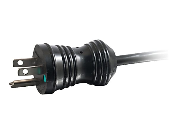 C2G 8ft 18 AWG Coiled Hospital Grade Power Cord (NEMA 5-15P to IEC320C13) - Black - Power cable - IEC 60320 C13 to NEMA  - 48066
