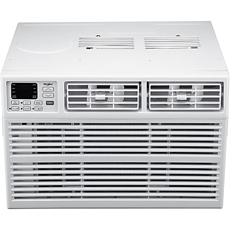 Whirlpool Energy Star Window-Mounted Air Conditioner With Remote, 12,000 BTU, 14 3/4"H x 21 1/2"W x 19 13/16"D, White