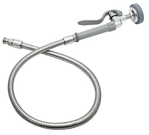 T&S Brass Hose And Spray Valve, 44", Stainless