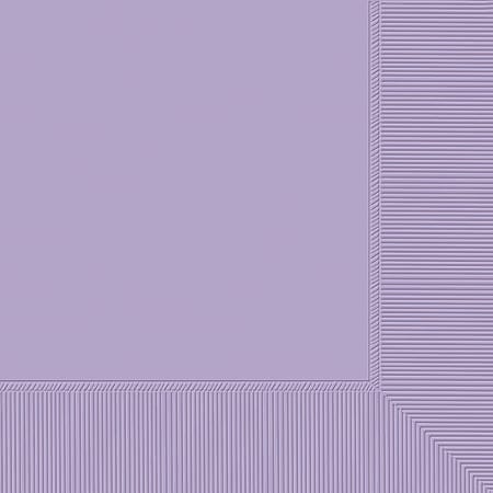 Amscan Beverage Napkins, 5" x 5", Lavender, 100 Napkins Per Pack, Case Of 6 Packs