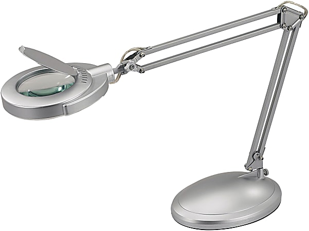 Victory Light Magnifier Task Lamp 48 H Silver - Office Depot