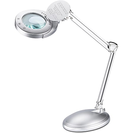 Bostitch PureOptics LED VLED600 Magnifying Desk Lamp With Clamp Mount 22 H  White - Office Depot