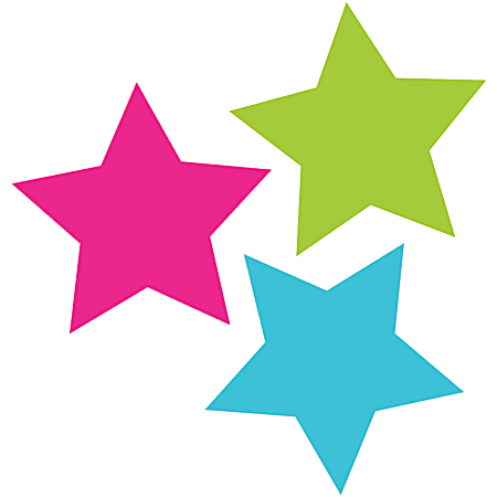 Schoolgirl Style Mini Cut-Outs, Twinkle Twinkle You're A STAR! Color Stars, Preschool - Grade 5, Pack Of 35 Cut-Outs