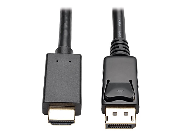 Tripp Lite DisplayPort To HDMI Adapter With Latches, 3'
