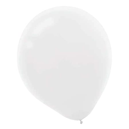 Amscan Latex Balloons, 12", Frosty White, 72 Balloons