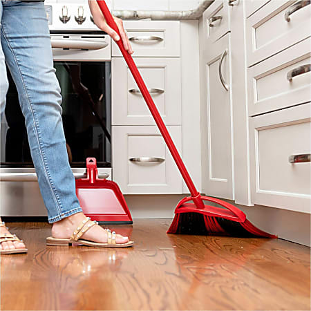 O-Cedar PowerCorner One Sweep Broom - 1 Each - Red, Black, Gray O-Cedar PowerCorner One Sweep Broom - 1 Each - Red, Black, Gray