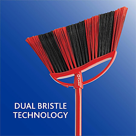 O-Cedar PowerCorner Angle Broom - Black , Gray Handle - 1 Each