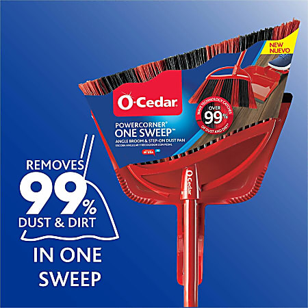 O Cedar PowerCorner One Sweep Broom Red Black Gray 1 Each - Office