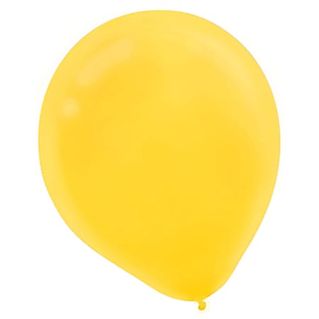 Amscan Latex Balloons, 12", Sunshine Yellow, 72 Balloons Per Pack, Set Of 2 Packs