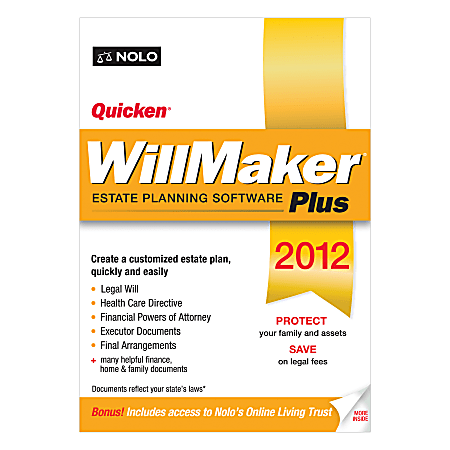 Quicken® WillMaker Plus 2012, Traditional Disc