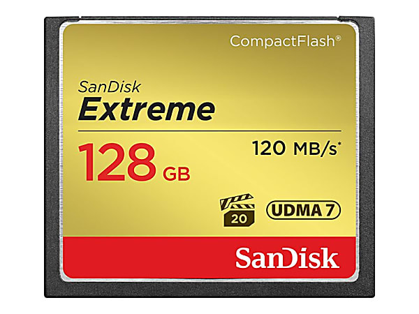 SanDisk Extreme - Flash memory card - 128 GB - CompactFlash