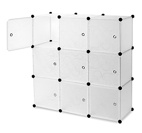 Mount-It! Work-It WI-40 Modular Cube Storage, Large Size, Black, Set Of 9 Cubes