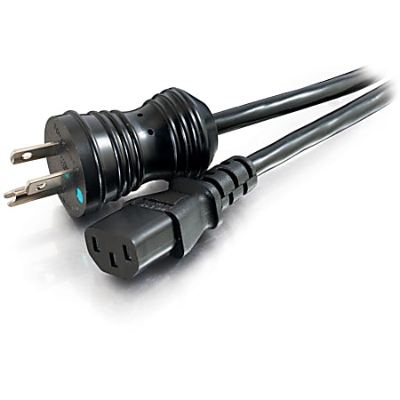 C2G 8ft 16 AWG Coiled Hospital Grade Power Cord (NEMA 5-15P to IEC320C13) - Black -  - 48070