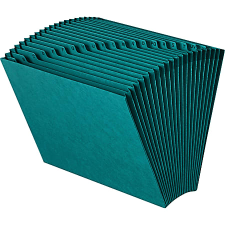 Smead® Expanding File With 21 Pockets, 7/8" Expansion, Letter Size, Teal