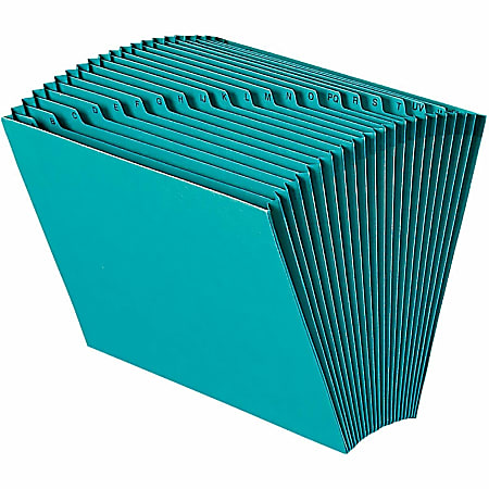 Smead® Expanding File With 21 Pockets, 7/8" Expansion, Letter Size, Teal