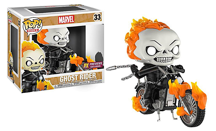 Funko Pop! Figures Deluxe Action Figure, MARVEL Ghost Rider Motorcycle, 8 1/4"H x 6 7/16"W x 4 7/16"D, Multicolor