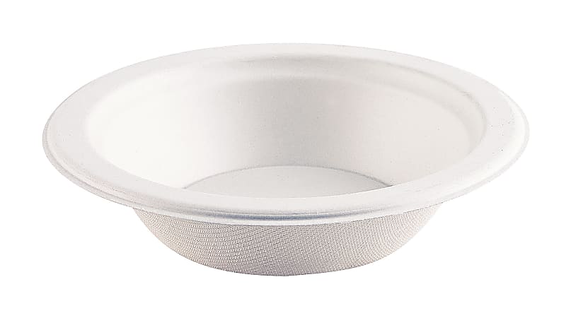 Eco-Products Sugarcane Bowls, 12 Oz, White, Pack Of