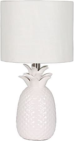 Adesso® Simplee Pineapple Table Lamp, 17"H, White
