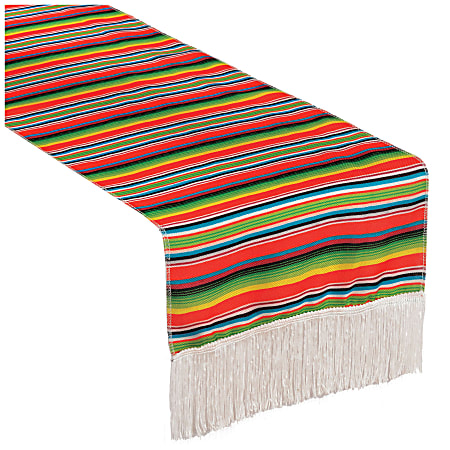 Amscan Cinco De Mayo Fiesta Stripe Table Runner, 14" x 72", Multicolor