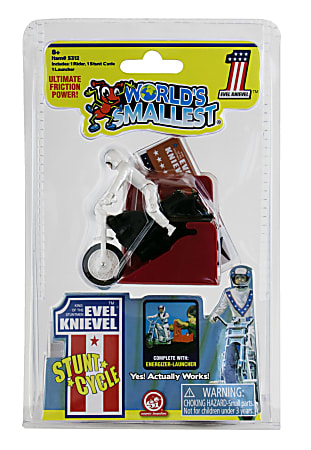 Super Impulse World's Smallest Evel Knievel Stunt Cycle Set, Total Qty 1