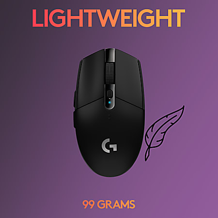 Logitech G305 LIGHTSPEED Wireless Optical Gaming Mouse Black 910 005280 Office Depot
