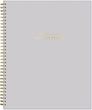 Blue Sky™ Life Note It Weekly/Monthly Planner, 8-1/2”x 11”, Solid Gray, January To December 2023, 139054