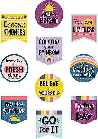 Teacher Created Resources Accents, Oh Happy Day Positive Sayings, Multicolor, Pack Of 30 Accents