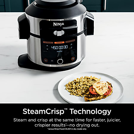 Ninja OL501 Foodi Pressure Cooker Steam Fryer Silver - Office Depot