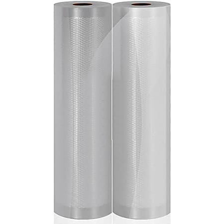 NutriChef Universal 11-Inch Vacuum Sealer Bags, 100 Feet - 11" Width x 50 ft Length - Reusable, Durable, BPA Free, Freezer Safe - Clear - 2Roll