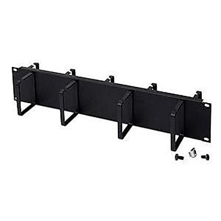 Belkin Double-Sided 2U Horizontal Cable Manager - Black - 2U Rack Height