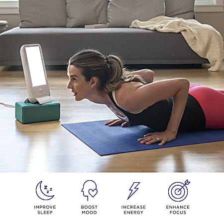 Verilux HappyLight Full Size UV Free Therapy Lamp 12 12 H x 4 W x 6 14 D White ODP Business Solutions