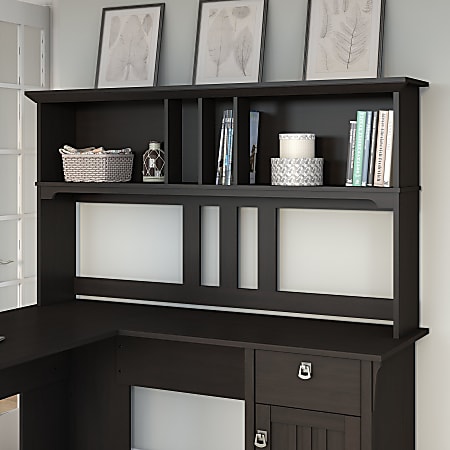 Bush furniture salinas computer desk hot sale with hutch in vintage black