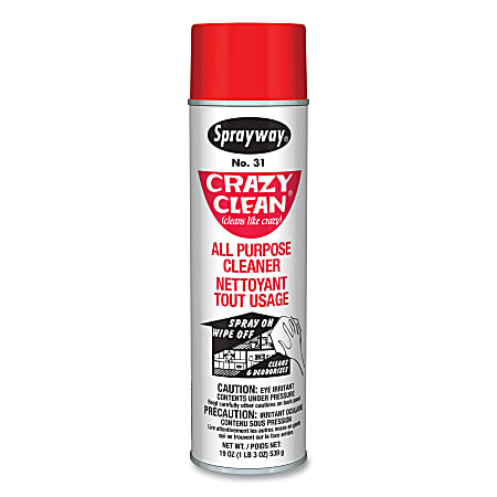 Crazy Clean All Purpose Cleaner, Floral Scent, 19 oz Aerosol Spray, Dozen Crazy Clean All Purpose Cleaner, Floral Scent, 19 oz Aerosol Spray, Dozen