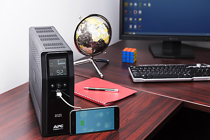 APC BR1000MS Back UPS Pro 10 Outlet UPS 1000VA600 Watts Office Depot