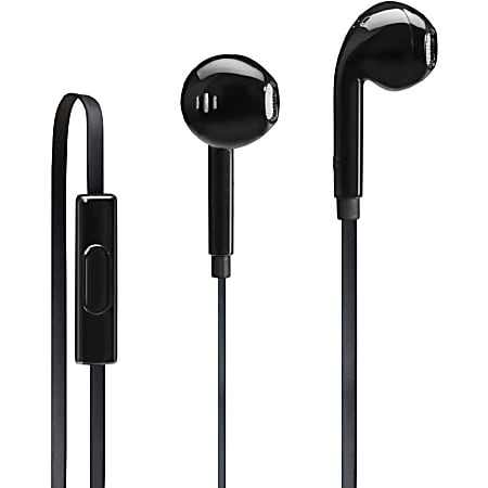 iStore Classic Fit Earbuds (Glossy Black)  Glossy Black  Mini phone (3.5mm)  Wired  Earbud  4.33 ft Cable