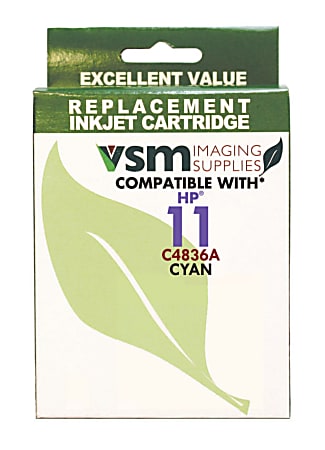 VSM Imaging Supplies VSMC4836A (HP 11 / C4836A) Remanufactured High-Yield Cyan Ink Cartridge
