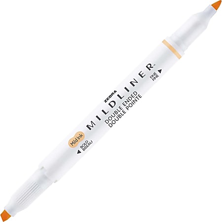 Zebra Mildliner Fluorescent Double Ended Creative Markers FineBrush Point  White Barrels Assorted Ink Colors Pack Of 5 Markers - Office Depot