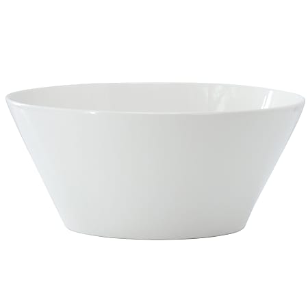 Gibson Home Great Essentials Round Fine Ceramic Meal Bowl, 9-7/16”, White