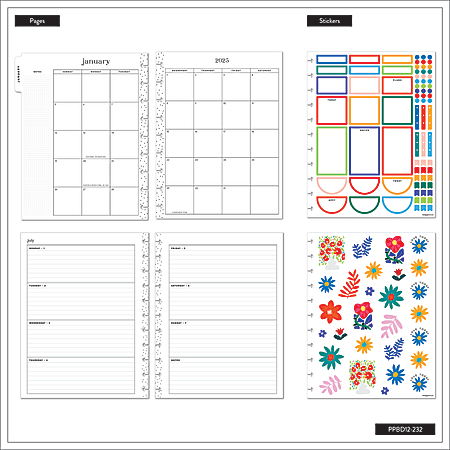 2025 Happy Planner Big MonthlyWeekly Planner 8 12 x 11 Pop