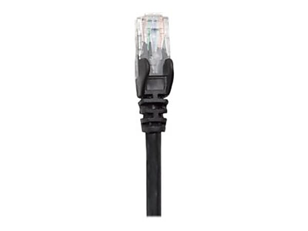 Intellinet Network Patch Cable, Cat5e, 2m, Black, CCA, U/UTP, PVC, RJ45, Gold Plated Contacts, Snagless, Booted, Lifetime Warranty, Polybag - Patch cable - RJ-45 (M) to RJ-45 (M) - 6.6 ft - UTP - CAT 5e - molded, snagless - black