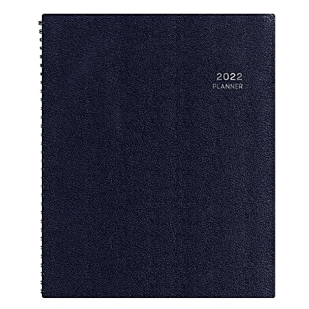 Blue Sky™ Aligned Monthly Planner, 9" x 11", Navy, January To December 2022, 123851