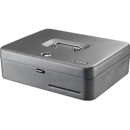 Steelmaster Cash Slot Security Boxes 2 Bill 5 Coin Steel Gray 3.2 ...