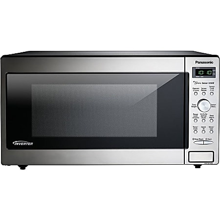 Panasonic NN-SD745S Microwave Oven - Single - 11.97 gal Capacity - Microwave - Built-in Installation - 10 Power Levels - 1250 W Microwave Power - 15" Turntable - 120 V AC - Glass - Countertop - Stainless Steel