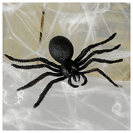 Amscan Big Spider And Web Favors, Black/White, Set Of 6 Favors