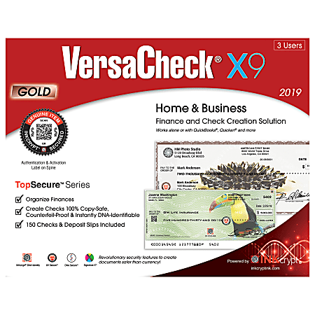 VersaCheck® TopSecure™ X9 Gold 2019, 3-Users, Disc