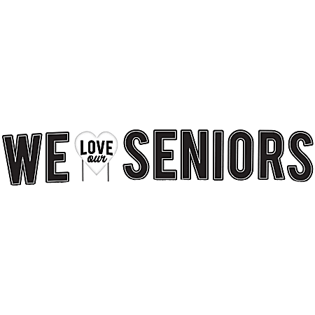 Amscan We Love Our Seniors Graduation Yard Sign, 14" x 14", Black