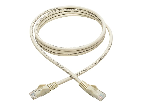 Tripp Lite® Cat6 Gigabit Snagless Molded Ethernet Cable, 6", White