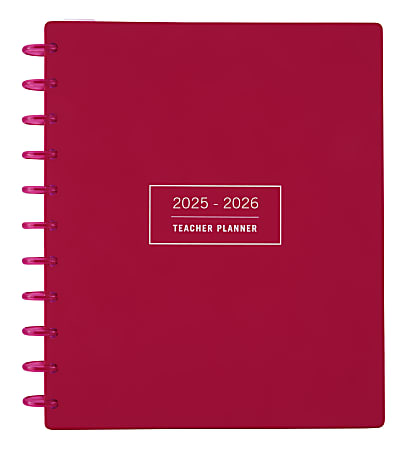 2025-2026 TUL® Discbound Monthly Teacher Planner, Letter Size, Pink, July To June