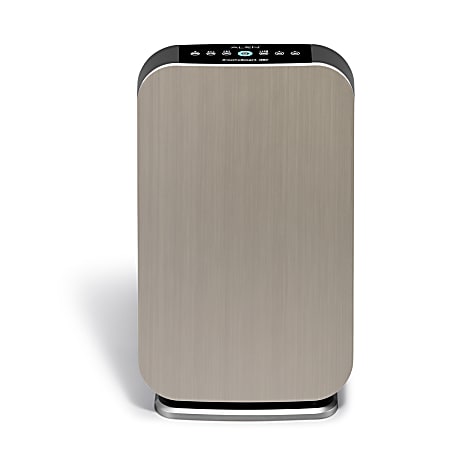 Alen BreatheSmart 45i Pure True HEPA Air Purifier, 800 Sq. Ft. Coverage, 25”H x 15”W x 8-1/2”D, Brushed Silver