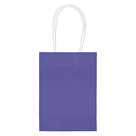 Amscan Kraft Paper Bags, Small, Purple, Pack Of